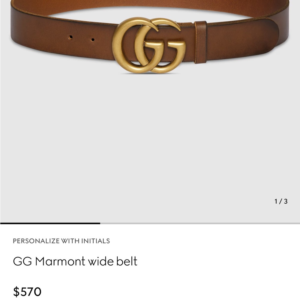 Women’s Gucci Tan Leather Belt (Authentic) - Size 90 - Picture 8 of 9